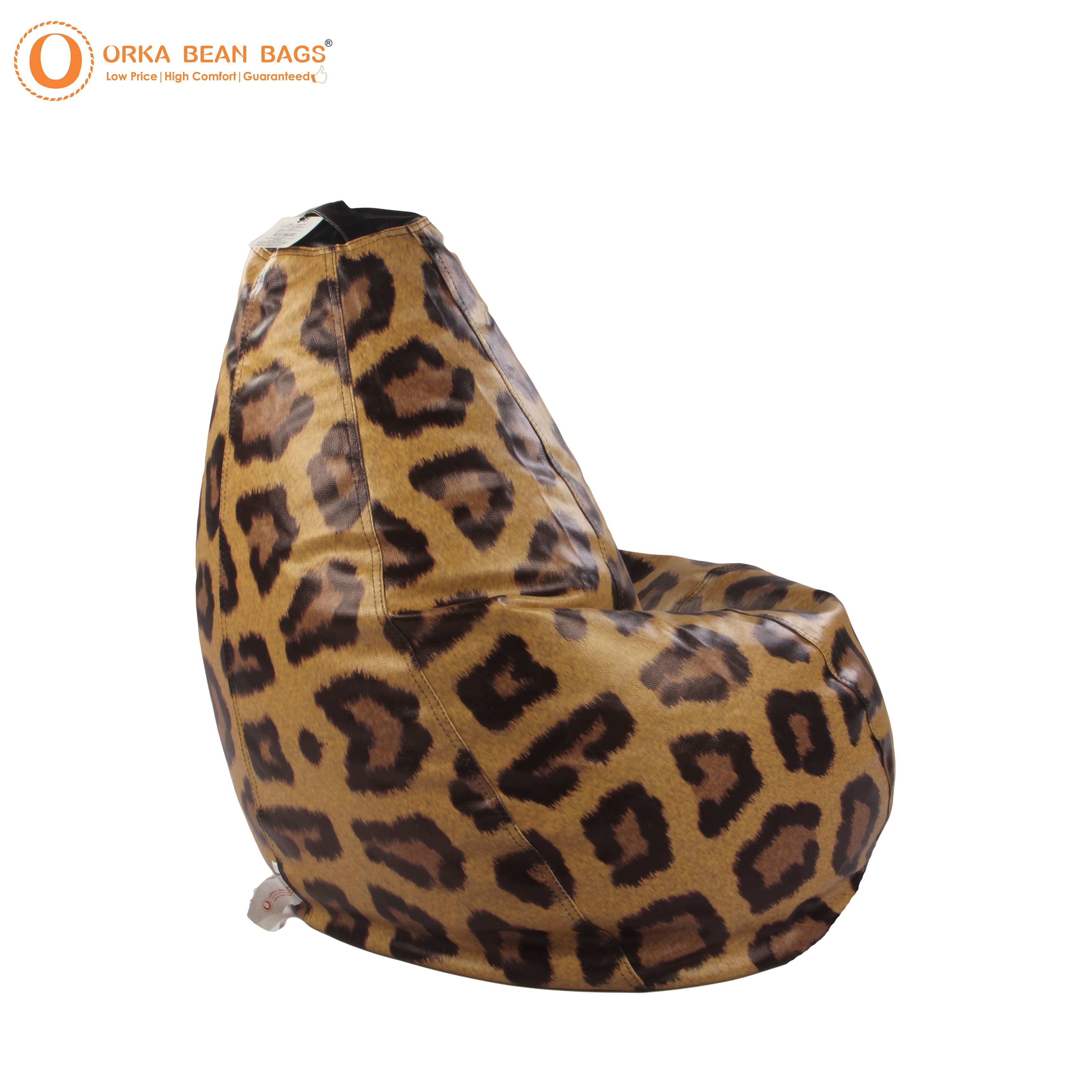 Orka Digital Printed Leopard Print XXXL Bean Bag Filled With Beans view 8